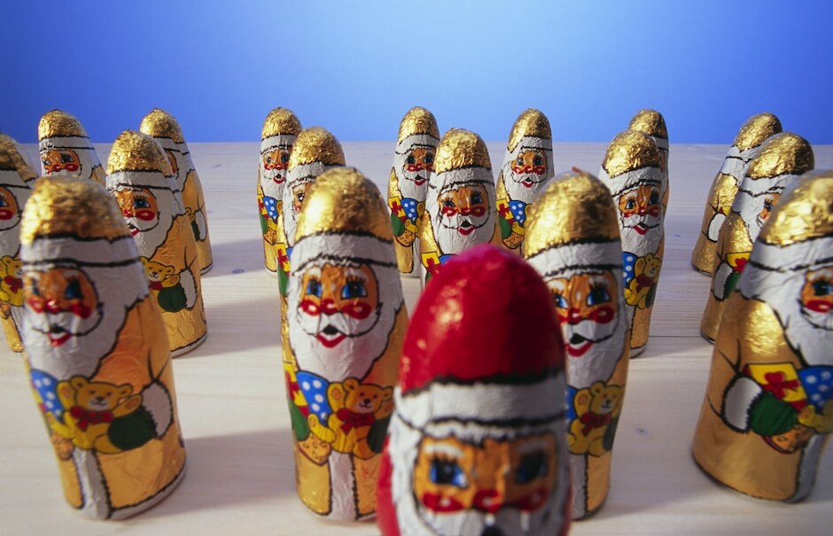 Czekoladowe Mikołaje, popularne słodkości w prezentach na Mikołajki