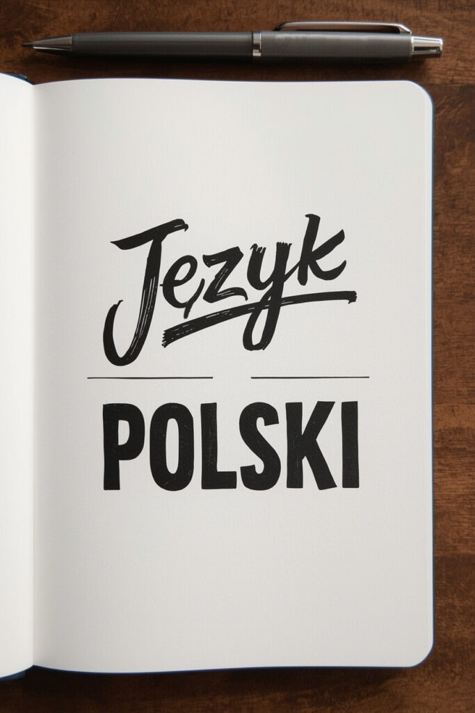 Kaligrafia na pierwszej stronie do języka polskiego