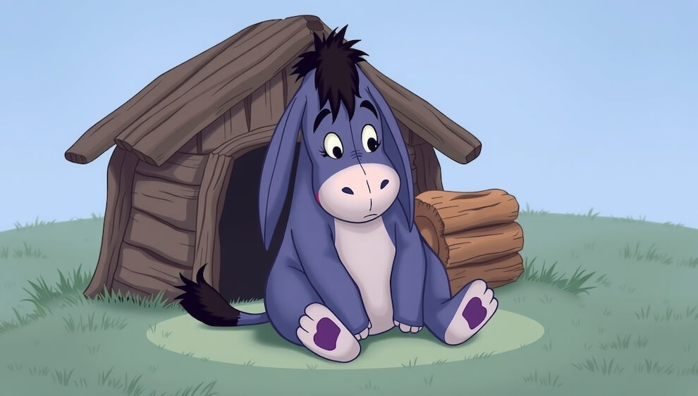 Kłapouchy z bajki Kubuś Puchatek