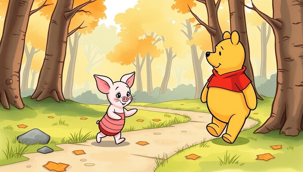 Kubuś Puchatek z Prosiaczkiem w Stumilowym Lesie