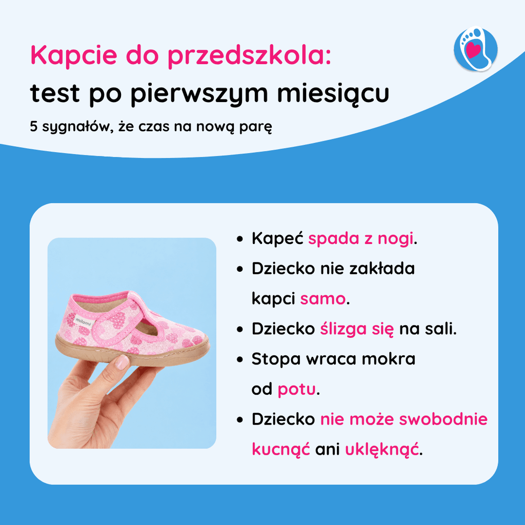 Kapcie do przedszkola - infografika